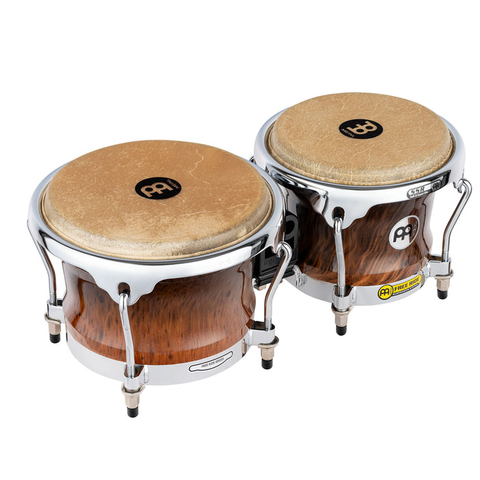 MEINL Percussion Professional Series Wood Bongo - 7" Macho & 8 1/2" Hembra - Brown Burl