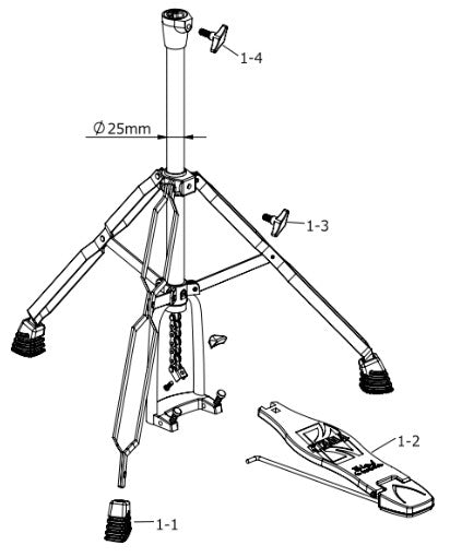 TAMA Lower Section Assembly for HH02W HiHat Stand