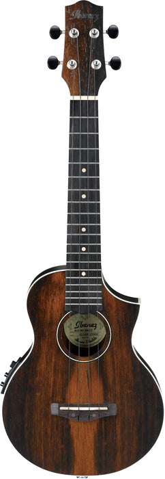 IBANEZ Electric Acoustic Concert Ukulele w/Cutaway - Dark Brown Open Pore