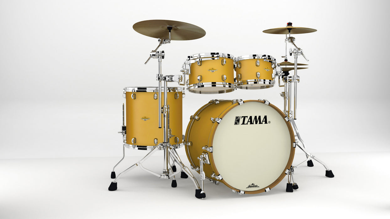 TAMA Starclassic Maple Lacquer Shell Kit 4 pcs - Satin Aztec Gold Metallic/Chrome HW