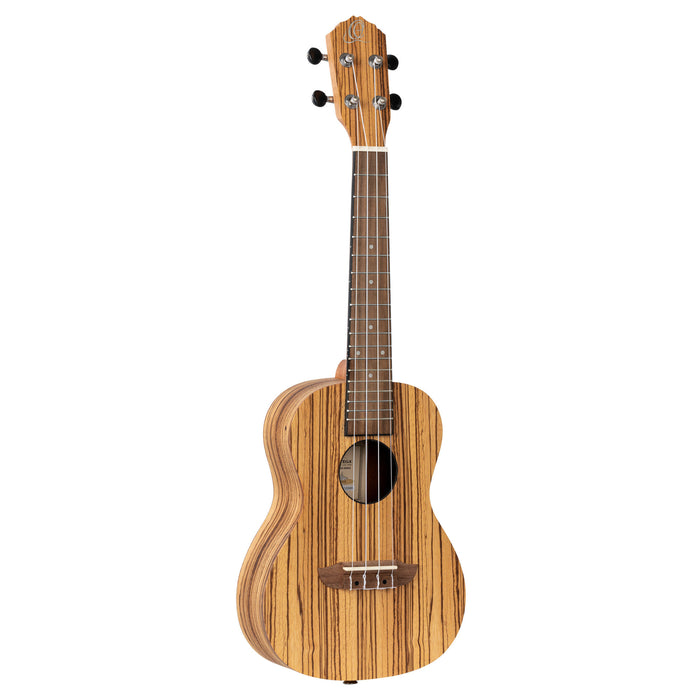 ORTEGA Timber Series Concert Ukulele 4 String - Zebrawood Natural + Bag