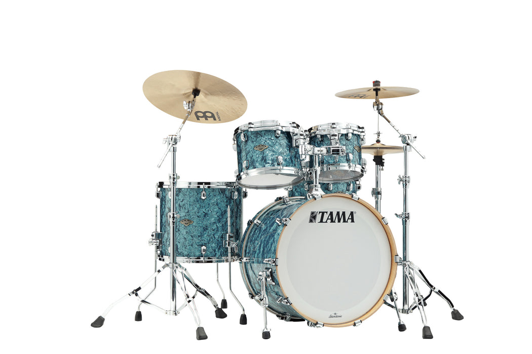 TAMA Starclassic Walnut/Birch Duracover Wrap Shell Kit 4 pcs - Turquoise Pearl/Chrome HW