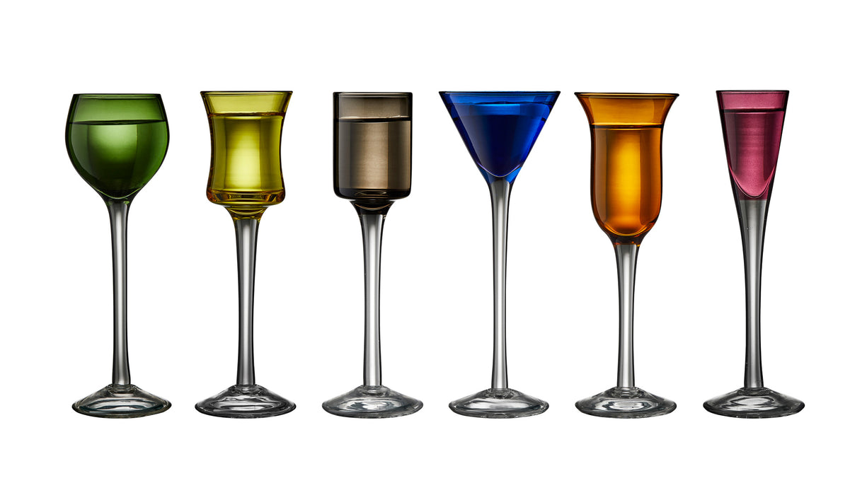 Lyngby Glas Aquavit vodka glasses 6 pieces mix 916208