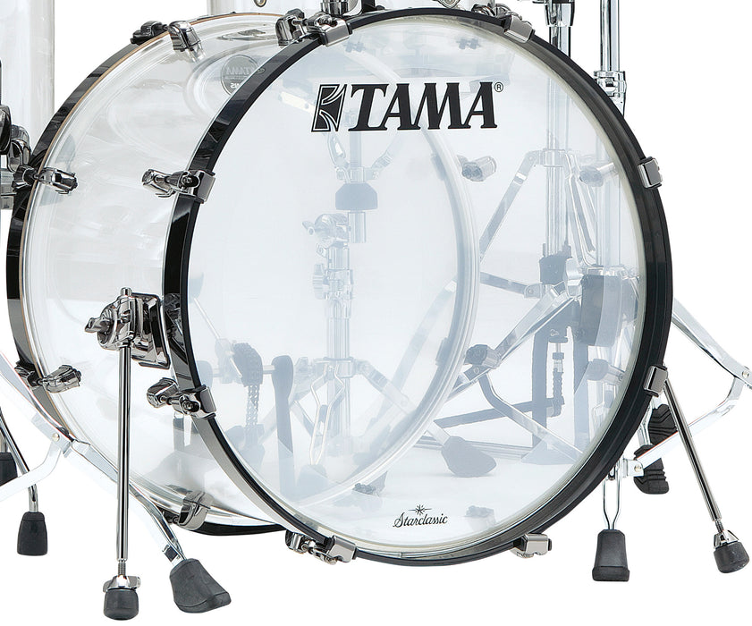 TAMA Starclassic Mirage 50th Anniversary Bass Drum 22" x 16" - Crystal Ice/Black Nickel HW/without Tom Holder