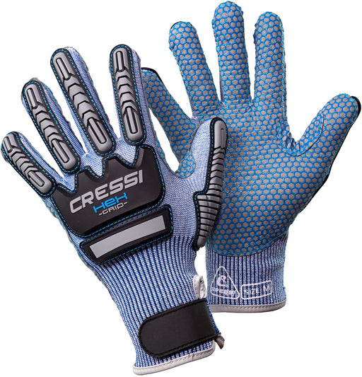 Cressi HEX Grip Gloves, Blue, XS