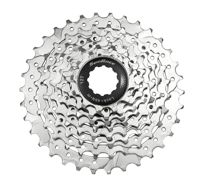 Sunrace CSM66 8-Speed Nickel Plated Cassette, 11-32T