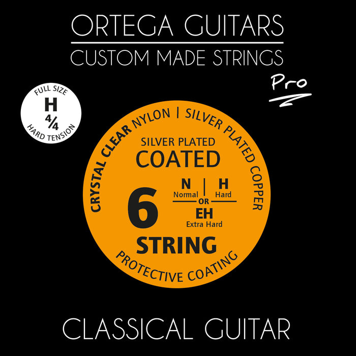 ORTEGA Custom Made Strings Pro 4/4 Scale - Classical Guitar 6 String