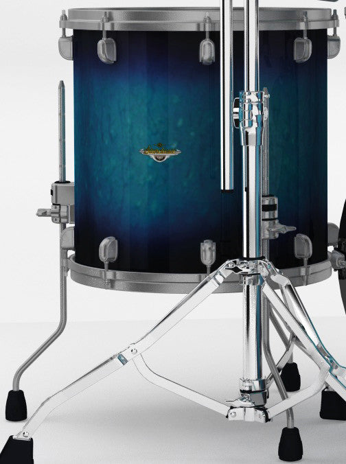 TAMA Starclassic Maple Lacquer Floor Tom 18" x 16" - Molten Electric Blue Burst/Smoked Black Nickel HW