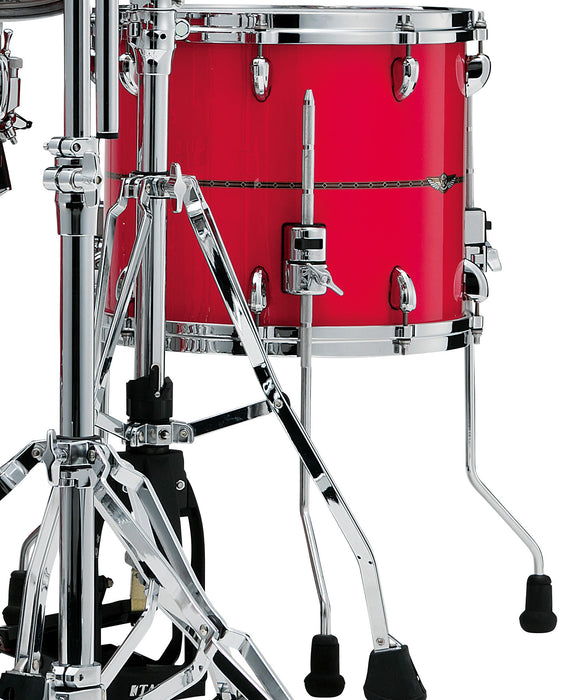 TAMA STAR Maple Floor Tom 14" x 14" - Solid Candy Red/Chrome HW/with Inlay (outside)