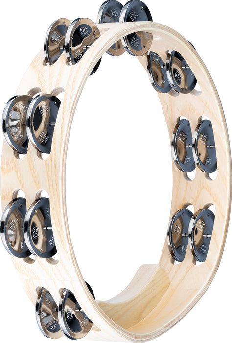 MEINL Percussion Artisan Edition Series Dual-Row Wood Tambourine - 10"