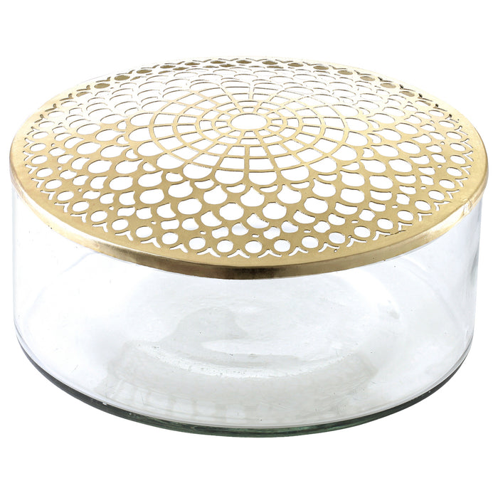 Villa Collection Elva vase with lid H 10 cm glass 963398