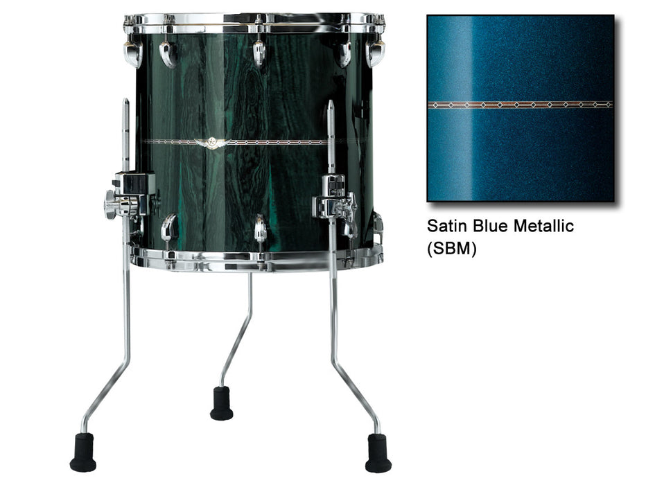 TAMA STAR Bubinga Floor Tom 16" x 14" - Satin Blue Metallic/Chrome HW/without Inlay