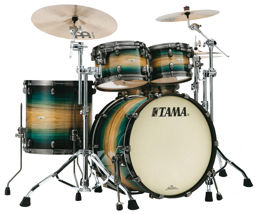 TAMA Starclassic Maple Exotic Shell Kit 4 pcs - Emerald Pacific Walnut Burst/Smoked Black Nickel HW