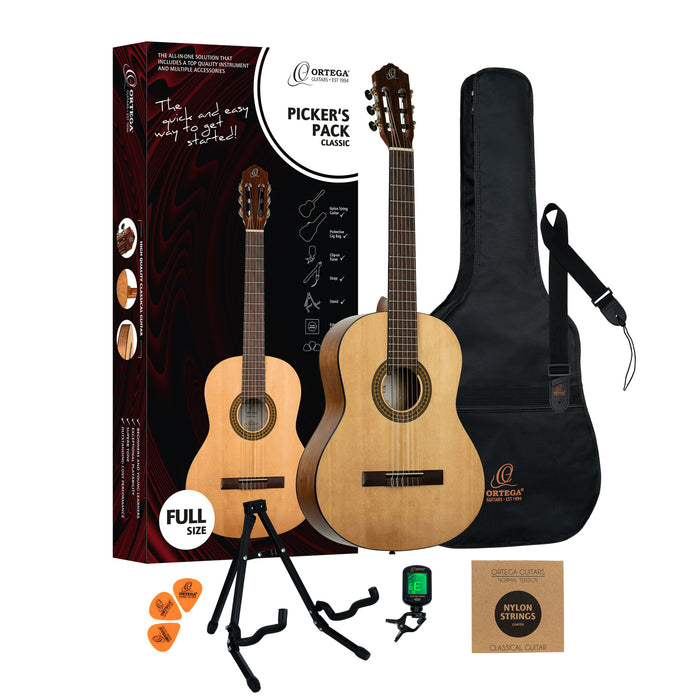 ORTEGA Picker´s Pack 4/4 Nylon String Guitar 6-String -Beginner Set