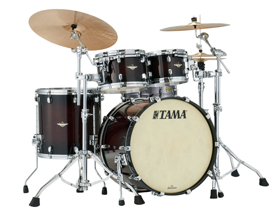 TAMA Starclassic Maple Lacquer Shell Kit 4 pcs - Dark Mocha Burst/Chrome HW