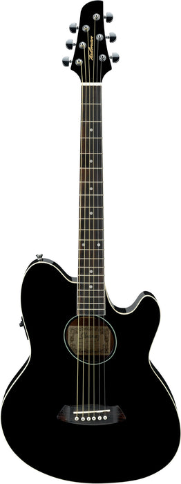IBANEZ Talman Series Double Cutaway Acoustic Guitar w/Preamp - Black
