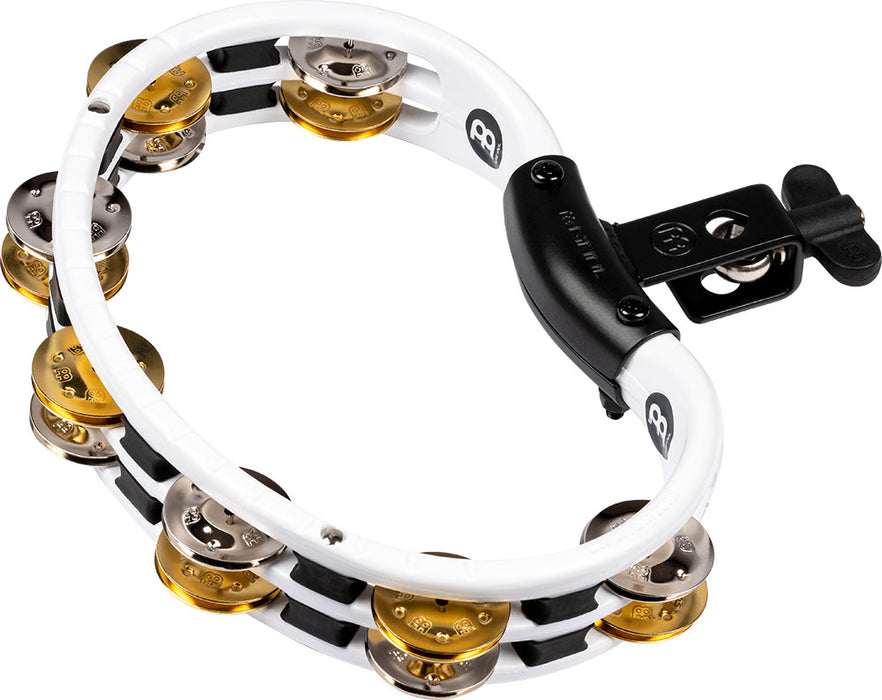 MEINL Percussion Traditional Mountable ABS Series Molded ABS Tambourine - White/Mixed Jingles