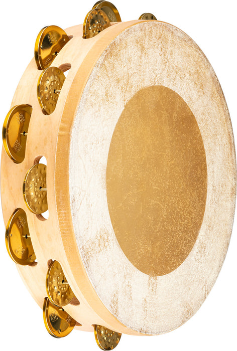 MEINL Percussion Artisan Edition Series Dual-Row Wood Headed-Tambourine - 10"