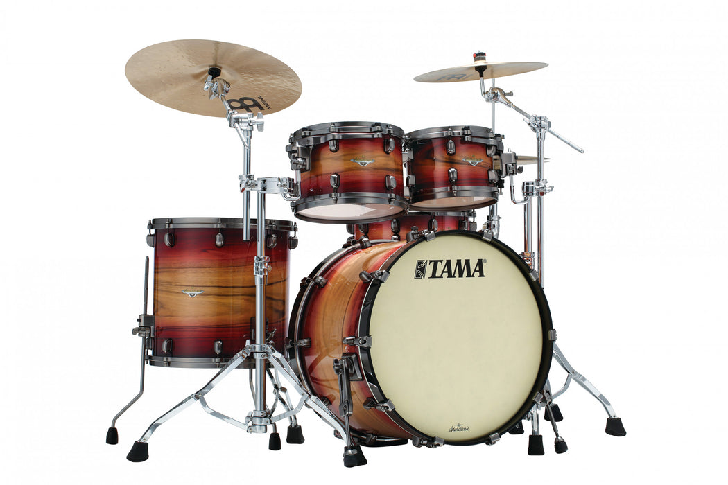 TAMA Starclassic Maple Exotic Shell Kit 4pcs - Ruby Pacific Walnut Burst/Smoked Black Nickel HW