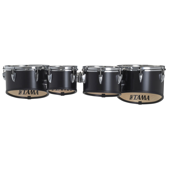 TAMA Starlight Marching Quad Tenor Drums 8" / 10" / 12" / 13" - Satin Black/Chrom HW