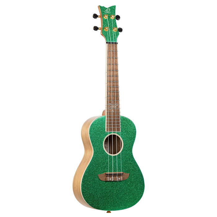 ORTEGA Element Series Concert Ukulele 4 String - Spruce / Catalpa Metallic Green + Bag
