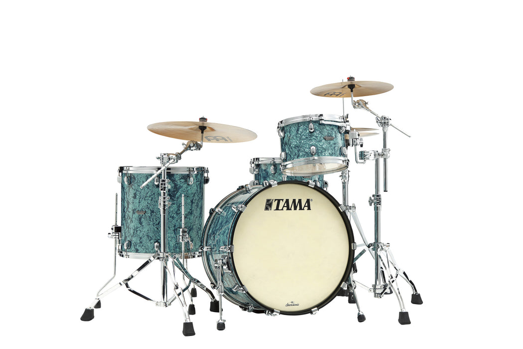 TAMA Starclassic Maple Duracover Wrap Shell Kit 3 pcs - Turquoise Pearl/Chrome HW