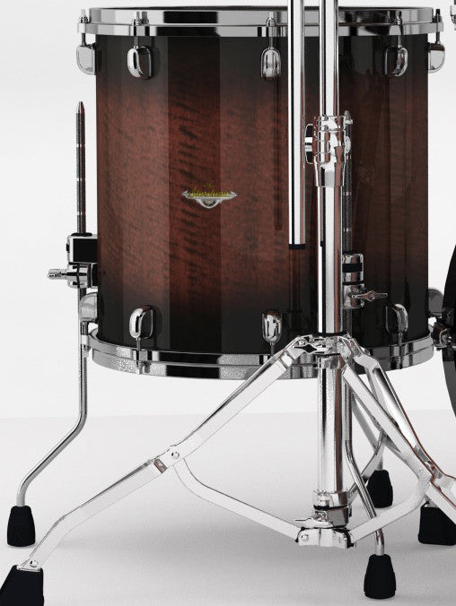 TAMA Starclassic Maple Exotic Floor Tom 14" x 14" - Tobacco Sunburst Movingui/Black Nickel HW