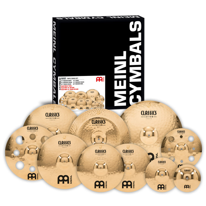 MEINL Cymbals Classics Custom Brilliant Triple Bonus Set