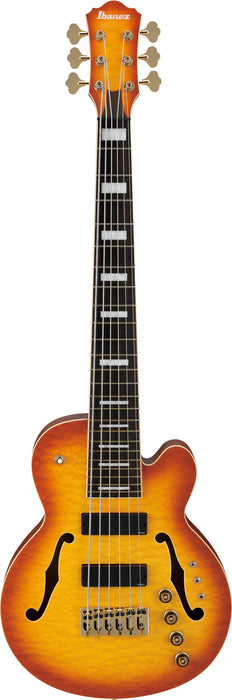 IBANEZ Thundercat Signature Hollow Body Bass 6-String - Autumn Leaf Burst Matte + Case