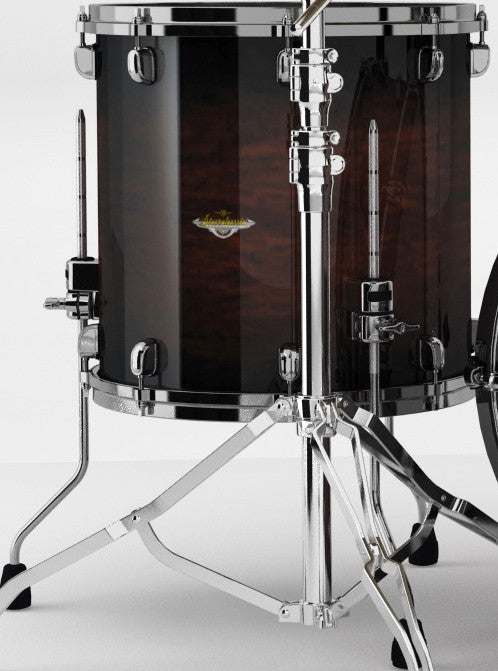 TAMA Starclassic Maple Lacquer Floor Tom 14" x 12" - Dark Mocha Burst/Black Nickel HW