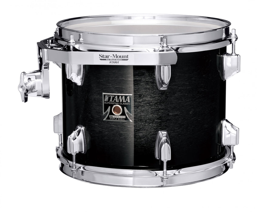 TAMA Superstar Classic Rack Tom 10" x 7" - Transparent Black Burst/Chrome HW