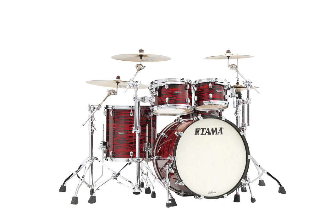 TAMA Starclassic Maple Duracover Wrap Shell Kit 4 pcs - Red Oyster/Chrome HW