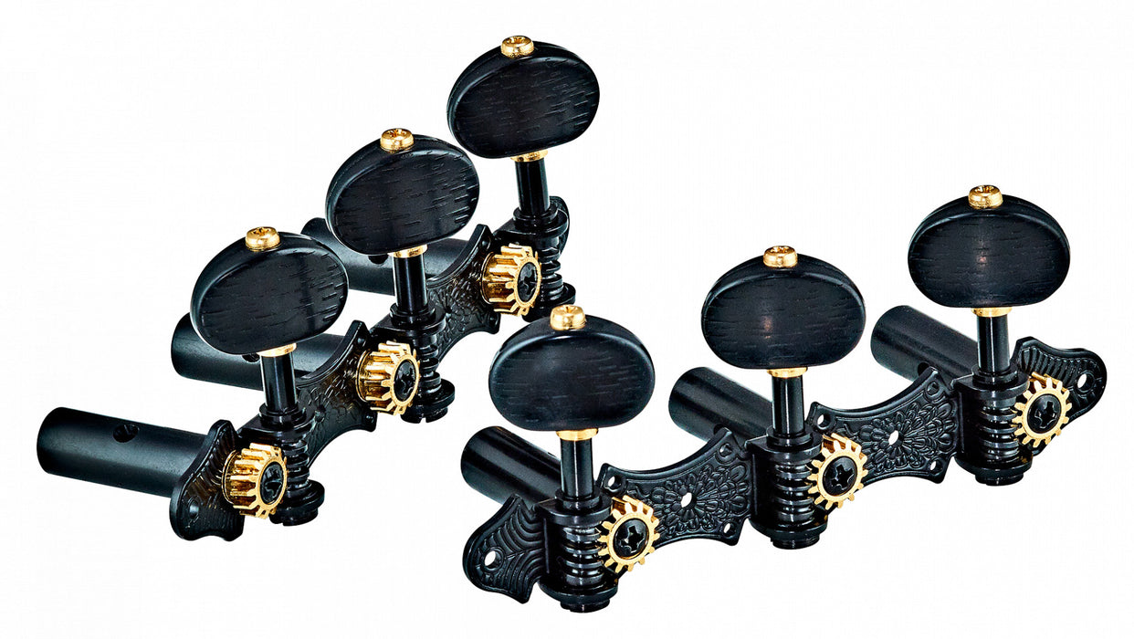 ORTEGA DeLuxe Guitar Tuning Machines - Black/Black