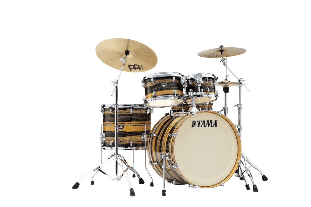 TAMA Superstar Classic Shell Kit 5 pcs - Natural Ebony Tiger Wrap/Chrome HW