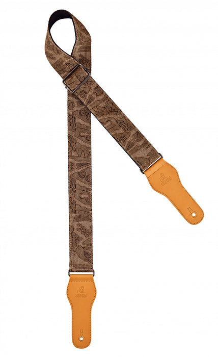 ORTEGA Spring Series Guitar Cotton Strap - Brown Jean