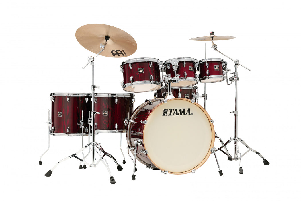 TAMA Superstar Classic Drum Set Kit 7 pcs - Gloss Garnet Lacebark Pine/Chrome HW + SM5W Hardware Kit