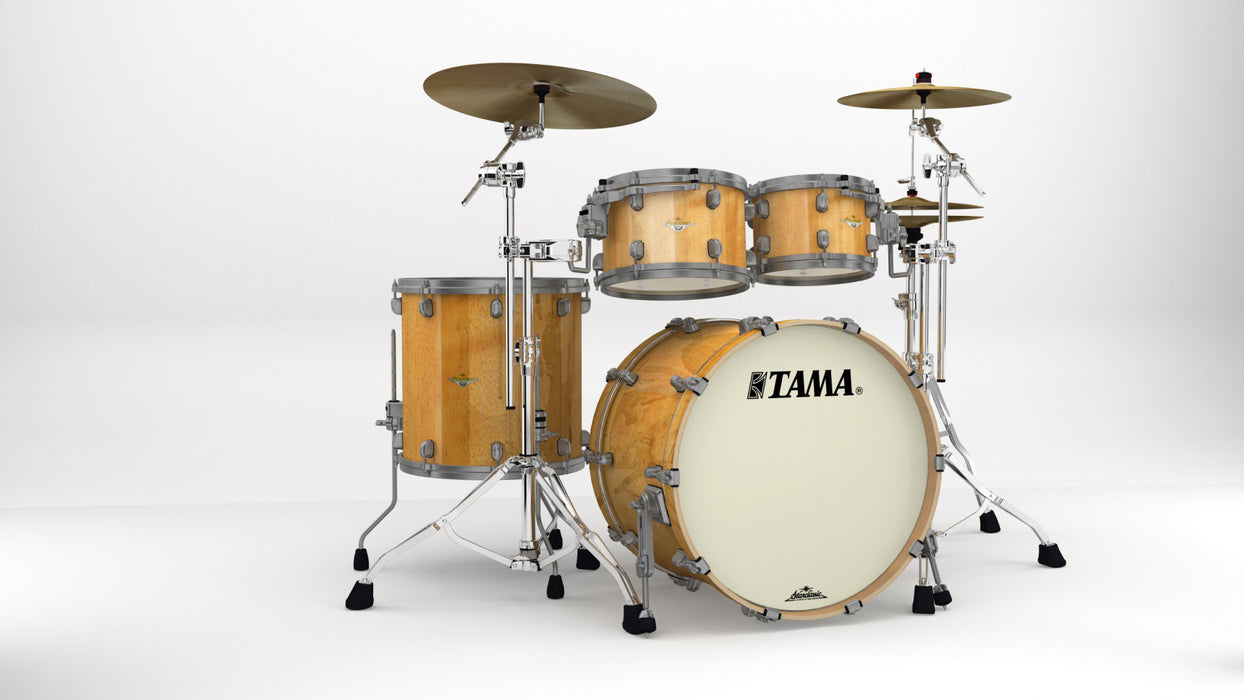 TAMA Starclassic Maple Exotic Shell Kit 4 pcs - Exotic Gloss Natural Movingui/Smoked Black Nickel HW
