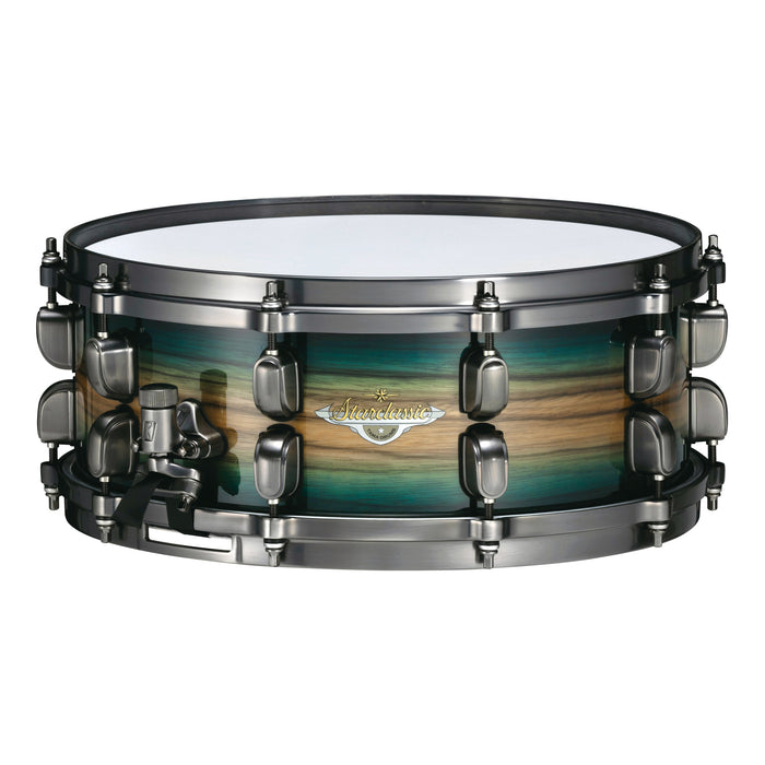 TAMA Starclassic Maple Exotic Snare Drum 14" x 5,5" - Emerald Pacific Walnut Burst/Smoked Black Nickel HW