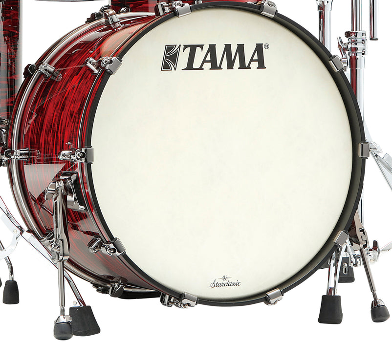 TAMA Starclassic Maple Duracover Wrap Bass Drum 22" x 16" - Red Oyster/Black Nickel HW/without Mount