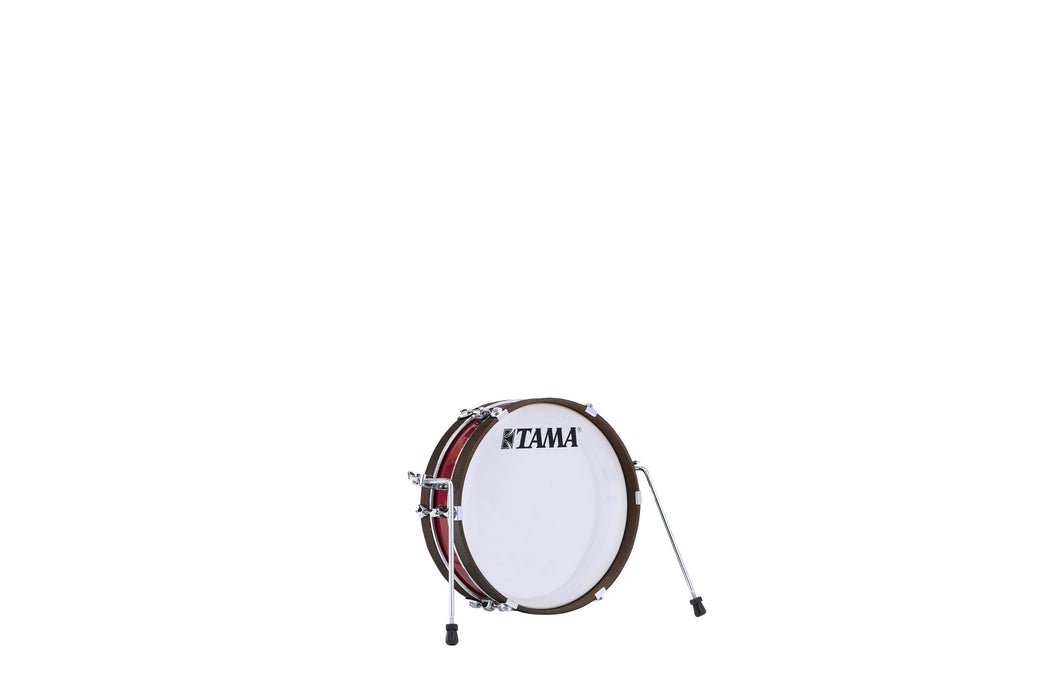 TAMA Club-Jam Pancake Bass Drum 18" x 4"- Burnt Red Mist/Chrome HW
