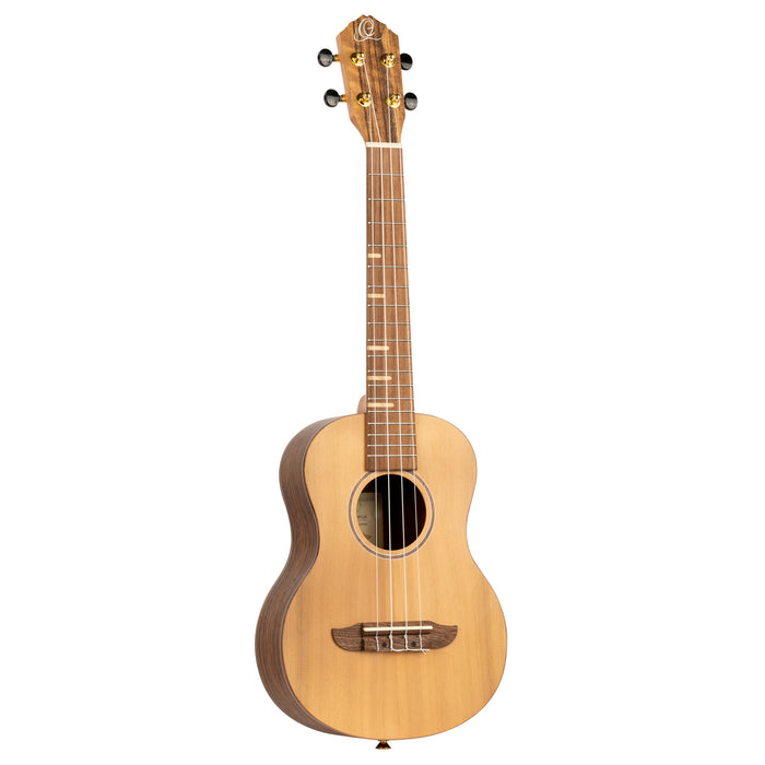 ORTEGA Timber Series Tenor Ukulele 4 String - Solid Cedar / Walnut Natural + Bag