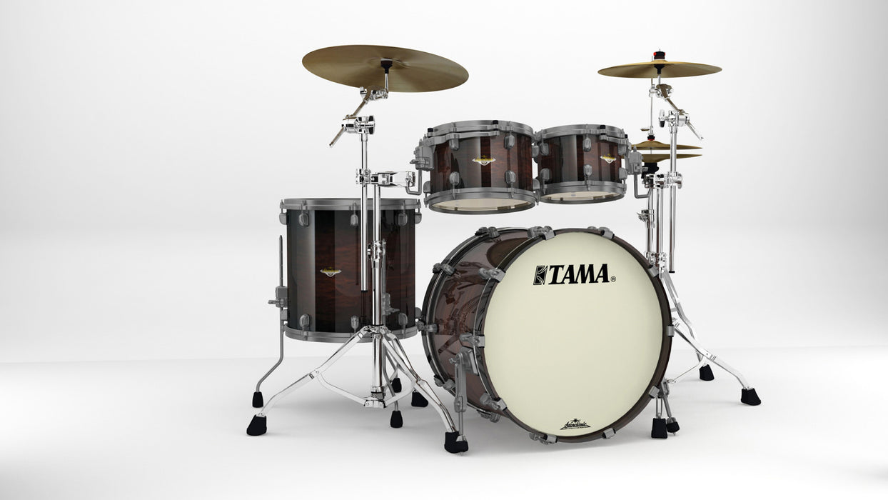 TAMA Starclassic Maple Lacquer Shell Kit 4 pcs - Dark Mocha Burst/Smoked Black Nickel HW