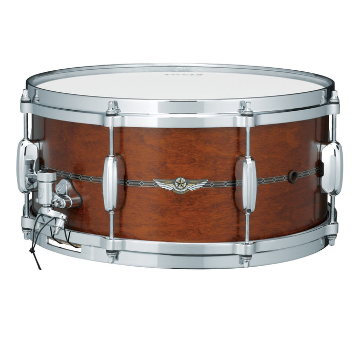TAMA STAR Maple Snare Drum 13" x 6" - Satin Antique Brown/Chrome HW - Outside Inlay