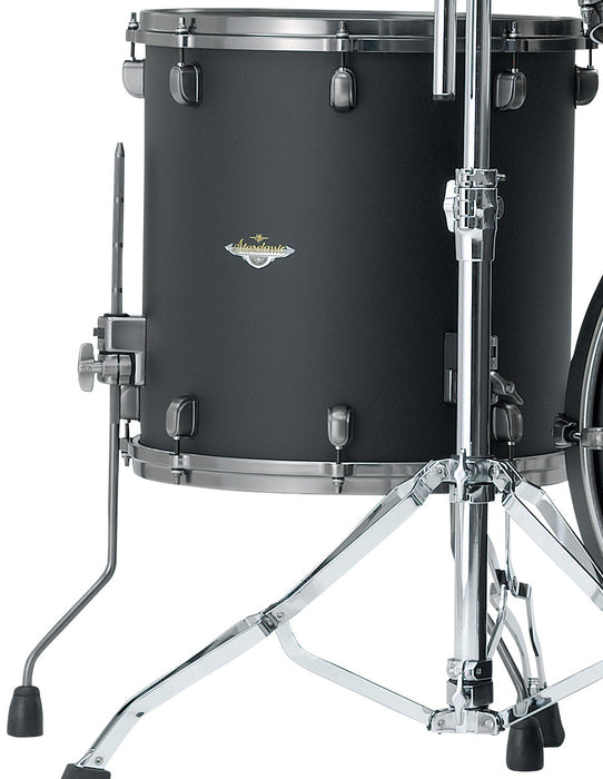 TAMA Starclassic Maple Lacquer Floor Tom 14" x 12" - Flat Black/Smoked Black Nickel HW