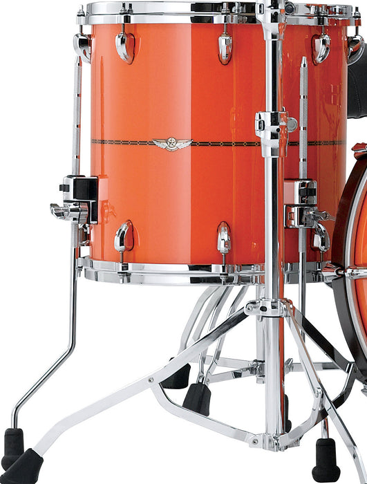 TAMA STAR Maple Floor Tom 14" x 14" - Atomic Orange/Chrome HW/with Inlay (outside)