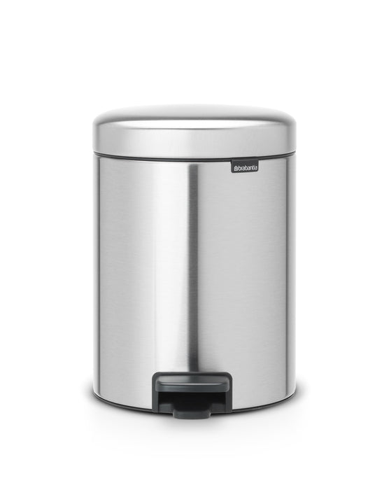 Brabantia Newicon 5l pedal waste garbage can matt steel 112645