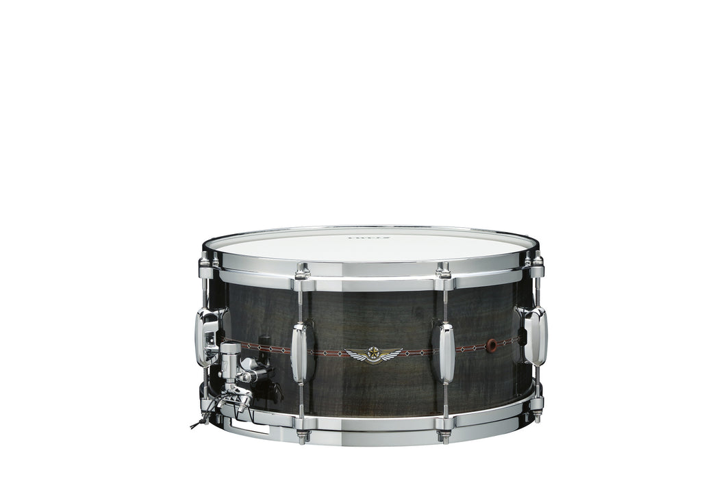 TAMA STAR Bubinga Snare Drum 13" x 6" - Pewter Blue Australian Acacia/Chrome HW - Inside & Outside Inlay