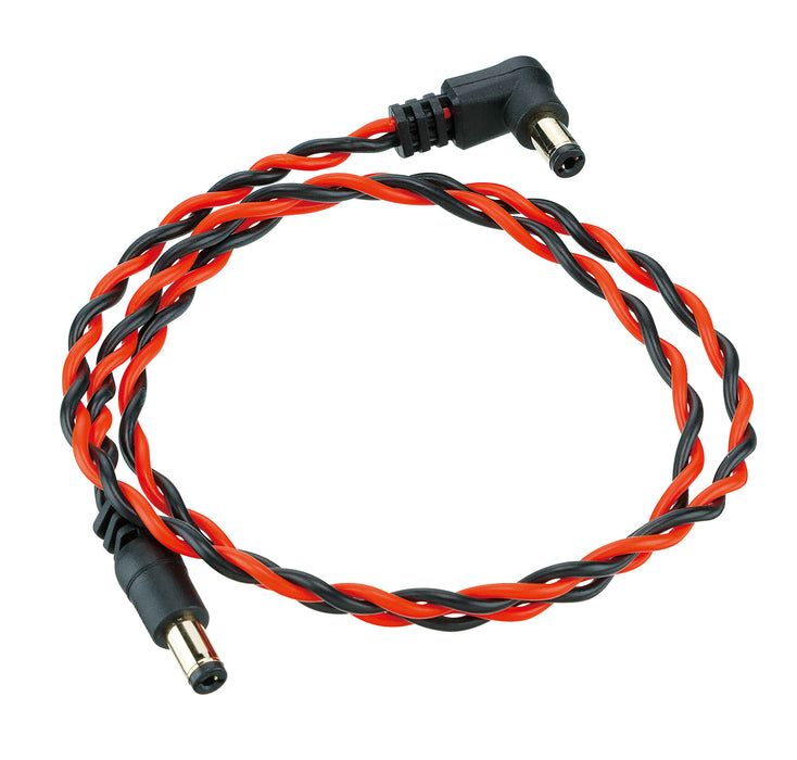 IBANEZ Twisted DC Cable Black & Neon Red, Length: 24" Straight & Angled Plug