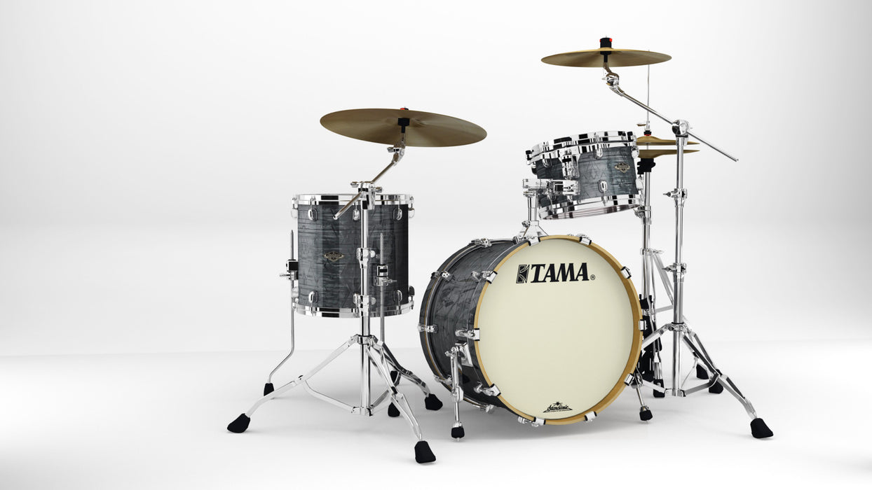 TAMA Starclassic Walnut/Birch Duracover Wrap Shell Kit 3 pcs - Charcoal Onyx/Chrome HW