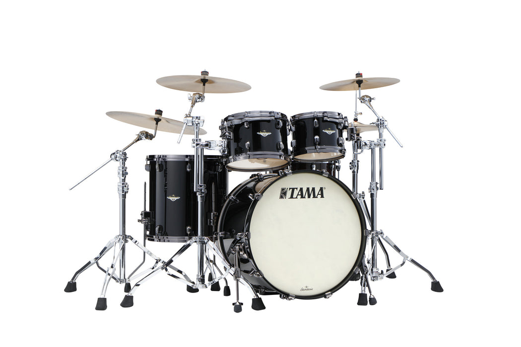 TAMA Starclassic Maple Lacquer Shell Kit 4 pcs - Piano Black/Black Nickel HW